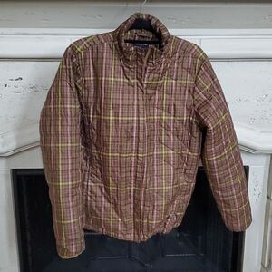 LAND'S END Plaid Puffer Jacket - Large (12-14)‎